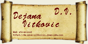 Dejana Vitković vizit kartica